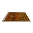 thumbnail image 2 of Ahgly Company Machine Washable Indoor Square Persian Yellow Traditional Area Rugs, 4' Square, 2 of 4