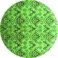 thumbnail image 1 of Ahgly Company Indoor Round Abstract Green Contemporary Area Rugs, 3' Round, 1 of 1