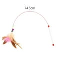 thumbnail image 2 of AUHomi Cat Feather Toy, Cat Toys Wand, 1PCS Interactive Pet Cat Kitten Chaser Teaser Wire Wand with Bell Beads for Cat Exercise Play Fun Gifts, 2 of 9