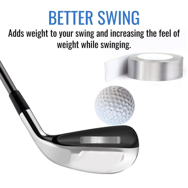 Golf Lead Tape Multi-use High Density Lead Strip Portable Professional Add Swing Weight Universal Golf Club Tennis Racket Weighted Lead Tape Golf Accessories