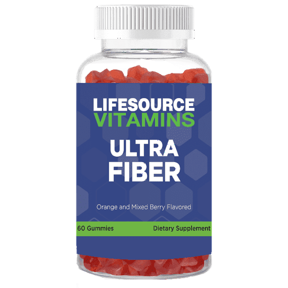 LifeSource Vitamins Ultra Fiber Gummies - Fiber Supplement for Adults - Gluten Free, 60 Ct