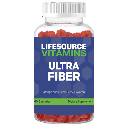 LifeSource Vitamins Ultra Fiber Gummies - Fiber Supplement for Adults - Gluten Free, 60 Ct