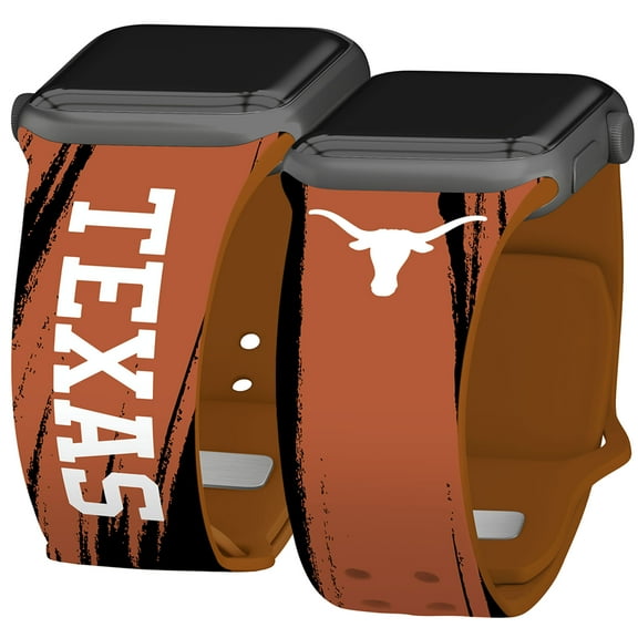 Longhorns HD Paint Stripe Unisex Watch Band for Apple Watch, 38/40/41mm(42mm Series 10/11) Long by Affinity Bands