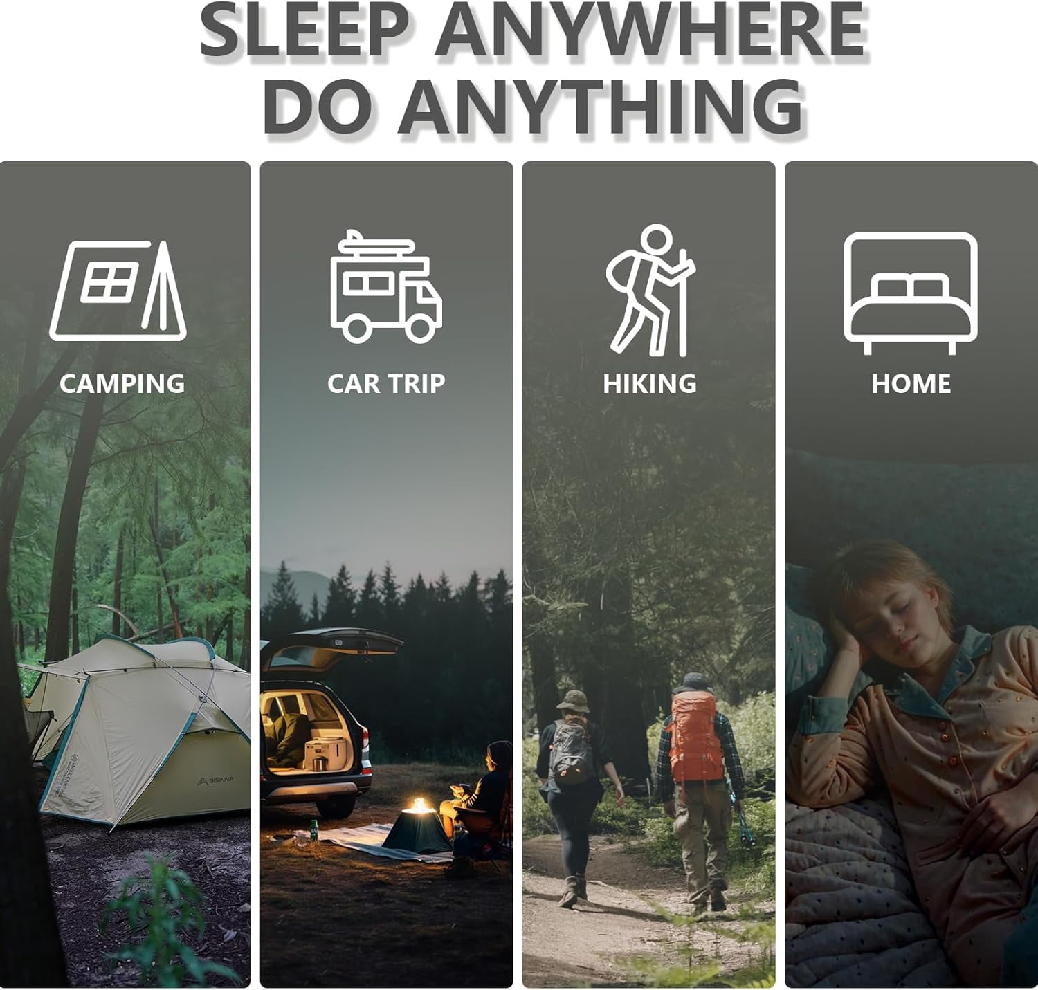 Mummy Sleeping Bag for Adults 14-41 ℉   Cold Weather 3-4 Season Camping Sleeping Bags with Compression Sack for Backpacking Hiking Traveling
