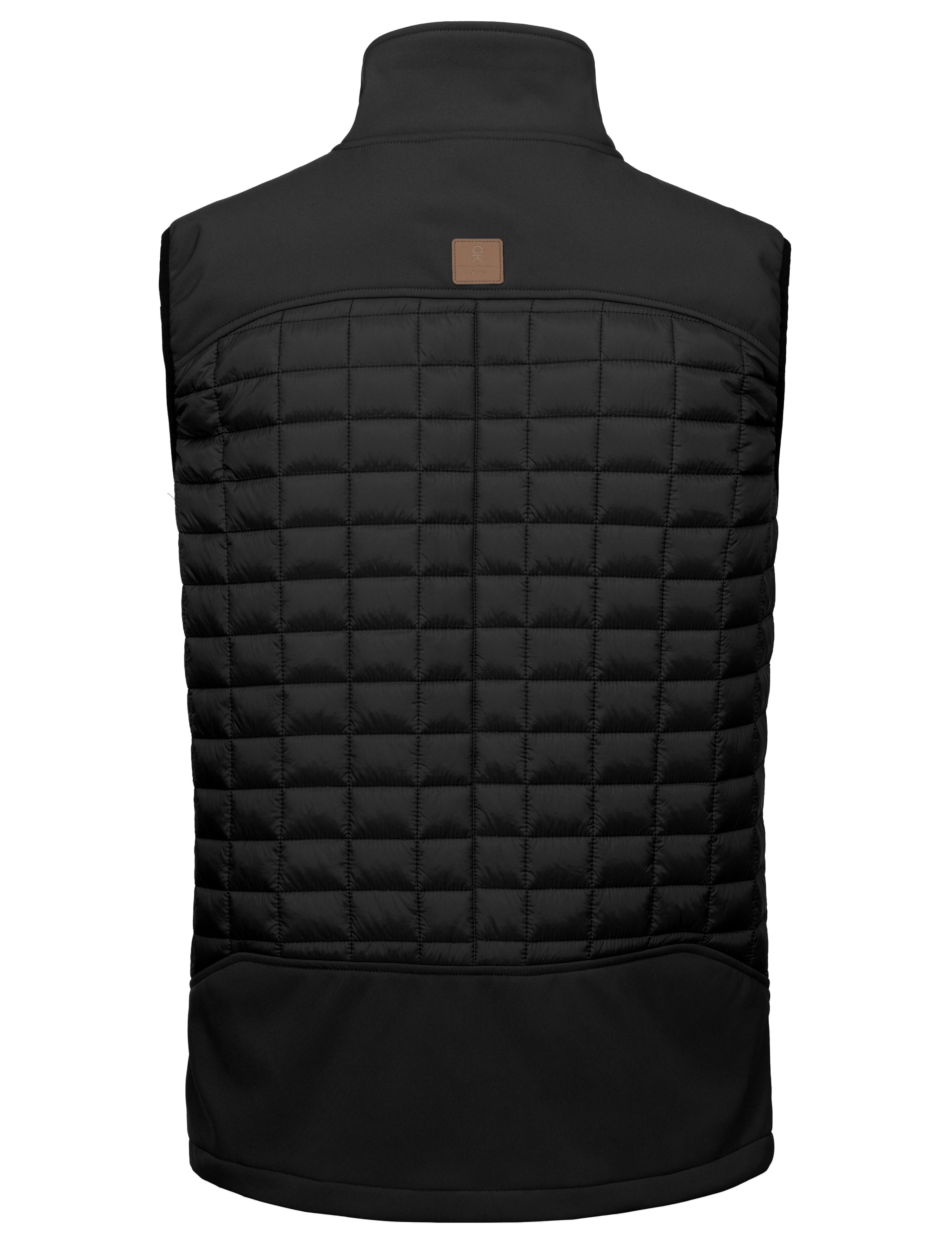 Little Donkey Andy Men’s Lightweight Puffer Vest, Warm Outdoor Sleeveless Jacket for Hiking Travel Running Black M