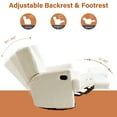 thumbnail image 4 of UIXE Swivel Glider Recliner Chairs Set of 2, Boucle High Back Accent Chair Nursery Rocker for Living Room, Upholstered Manual Reclining Sofa Seating with Deep Seat, Cream, 4 of 8