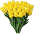 thumbnail image 1 of 24 Pieces Artificial Tulip Flowers 13.5 Inch Pu Real Touch Tulip Bouquet Flowers Gift, 1 of 4