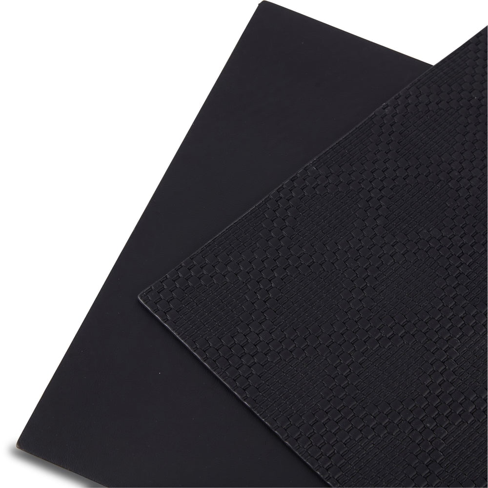 Ala Carte by Dainty Home Basel Diamond Textured Faux Leather Placemats – Set of 4, Reversible, Non-Slip, Washable, Heat & Tear Resistant – 12x18 in Dining Table Mats