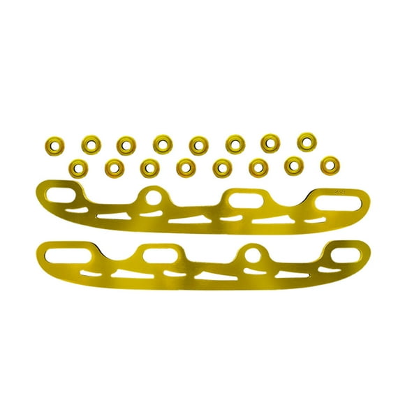 Eigraketly Hoja de hockey sobre hielo de acero inoxidable Fácil de instalar, resistente y duradera, fabricada con acero inoxidable Ropa Deportiva, Zapatos oro