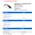 thumbnail image 2 of Oxygen Sensor - Compatible with 2005 - 2009 Ford Escape 2006 2007 2008, 2 of 2
