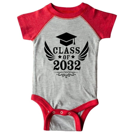 

Inktastic Class of 2032 with Graduation Cap and Wings Gift Baby Boy or Baby Girl Bodysuit
