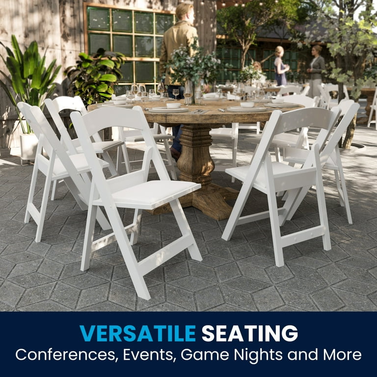 Flash Furniture Hercules Heavy Duty White Resin Folding Chair
