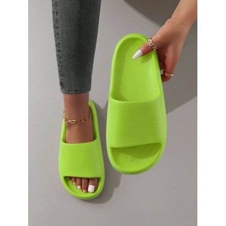 

ASWMXR Fashionable Slides For Women Single Band EVA Indoor Slippers
