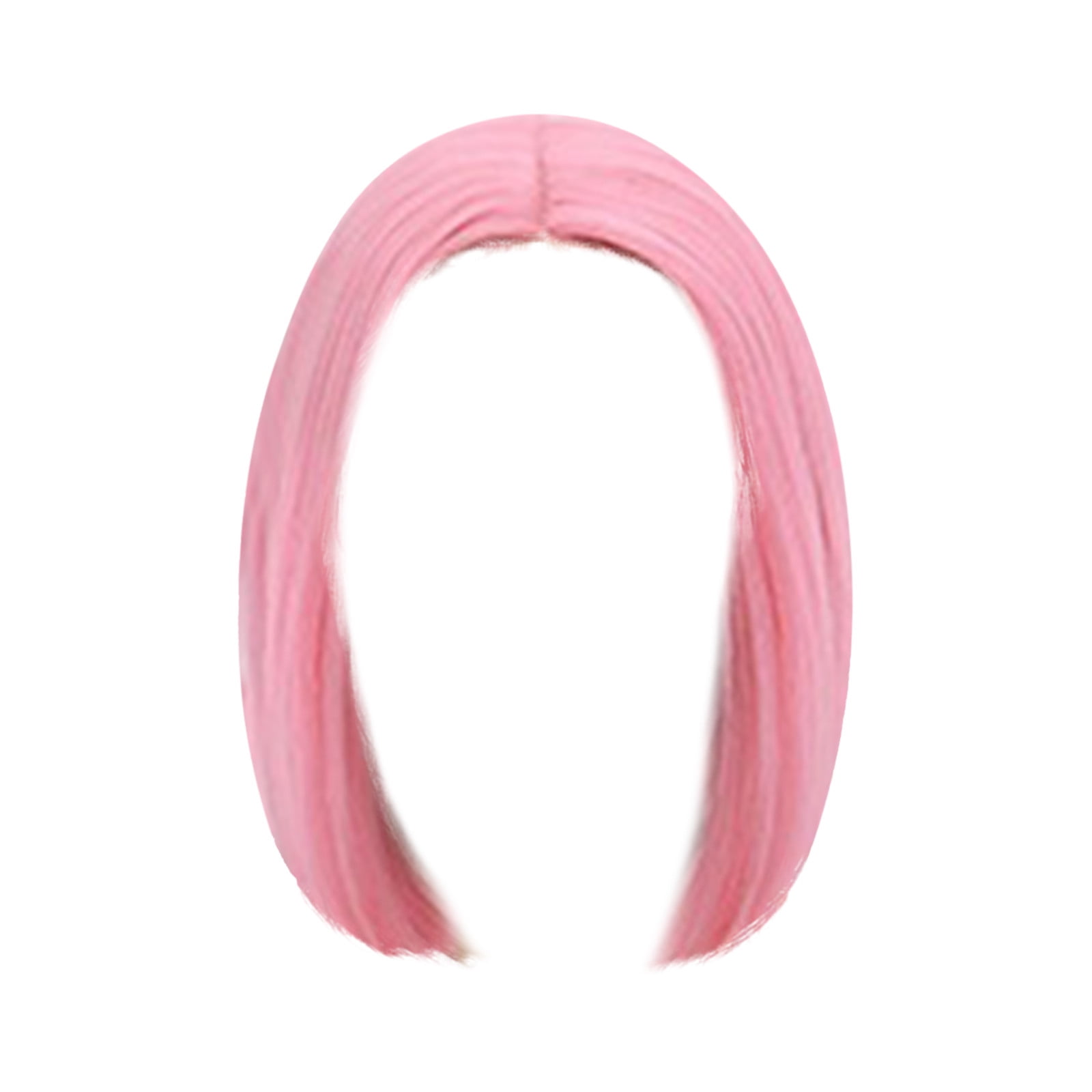 Short Pink Bob Wig for Women, Straight Synthetic Wig Heat Resistant Colored Wigs for Party Use(Pink,One Size)