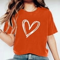 thumbnail image 4 of Up to 65 off!Lolmot Valentine Shirts for Women Cute Love Heart Shirts Graphic Tees Girls Casual Short Sleeve Tops Holiday Gift Tee, 4 of 6