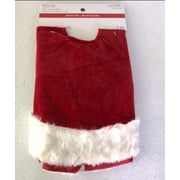 Ashland Tiny Treasures Mini Tree Skirt Christmas Red White Velvet w Fur Trim 18"