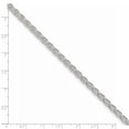 thumbnail image 4 of 925 Sterling Silver 3.5mm Diamond-cut Round Spiga Chain; 30 inch; Lobster Clasp; for Adults and Teens; for Women and Men, 4 of 4