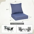 thumbnail image 4 of BPS 24x24 Inch Outdoor Deep Seat Cushion Set for Patio Furniture,  Fade Resistant Olefin Fabric Removable Cover - Bluish-purple, 4 of 9