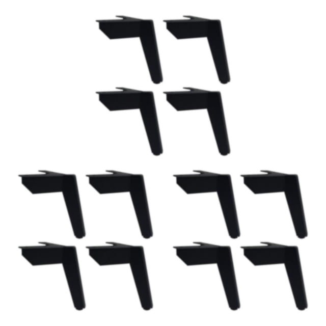 Patas de muebles Bearachild de metal duradero negro 10cm