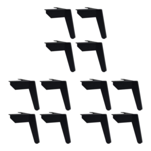Patas de muebles Bearachild de metal duradero negro 10cm