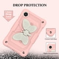 thumbnail image 3 of FJLBDE Case for Samsung Galaxy Tab A11 / Tab A9 8.7 Inch 2025/2023 with Butterfly Stand, Shockproof Protective Tablet Cover with Shoulder Strap for Kids Girls, Beige Pink, 3 of 5