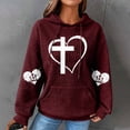 thumbnail image 5 of Chandails à Capuchon pour Femmes, Blouse à Manches Longues Imprimée Décontractée Sweat à Capuche, 5 of 5