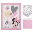 thumbnail image 3 of Disney Minnie Mouse Hearts 3-Piece Crib Bedding Set, Crib, Pink, Playful Hearts, Infant Girl, 3 of 7
