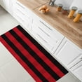thumbnail image 2 of PiccoCasa Cotton Carpet Checkered Plaid Doormat Rugs, Red & Black 51.2"x23.6", 2 of 8