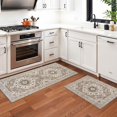 thumbnail image 3 of General Washable Entryway 2x5 Rug - Small Throw Runners for Kitchen Bathroom Bedroom Non-Slip Ultra-Thin Indoor Door Mat Indoor Entrance - Stain Resistant Vintage Home Decor (Beige, 2X5), 3 of 12