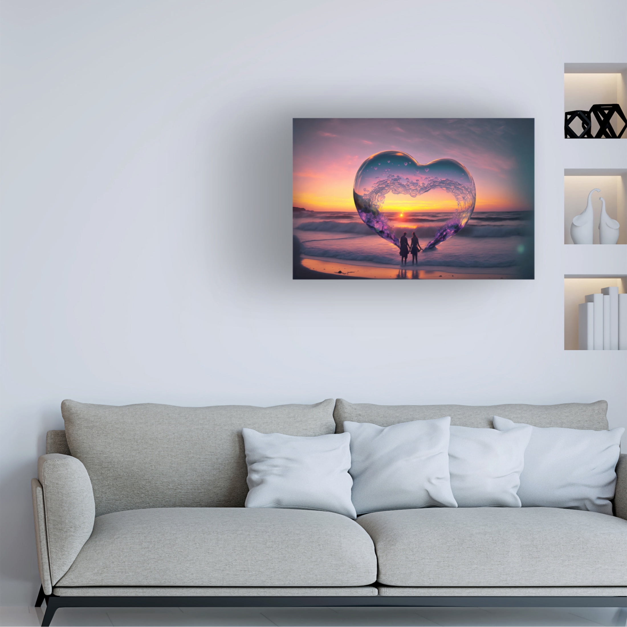 Canvas Wall Art - Ray Heere 'Love Is In The Air 9' Wall Art for Living Room, Bedroom, or Office Décor by Trademark Fine Art - 19 x 12 Inches