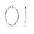 thumbnail image 5 of Charmsy Jewel Large Twisted Round Light-Weight Click-Top Hoop Earrings for Women 55MM, 5 of 6