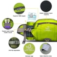 thumbnail image 5 of WATERFLY Unisex Large Capacity Hiking with Bottle Holder Nylon Fanny Pack Waist Bag,Fluorescent Green, 5 of 6