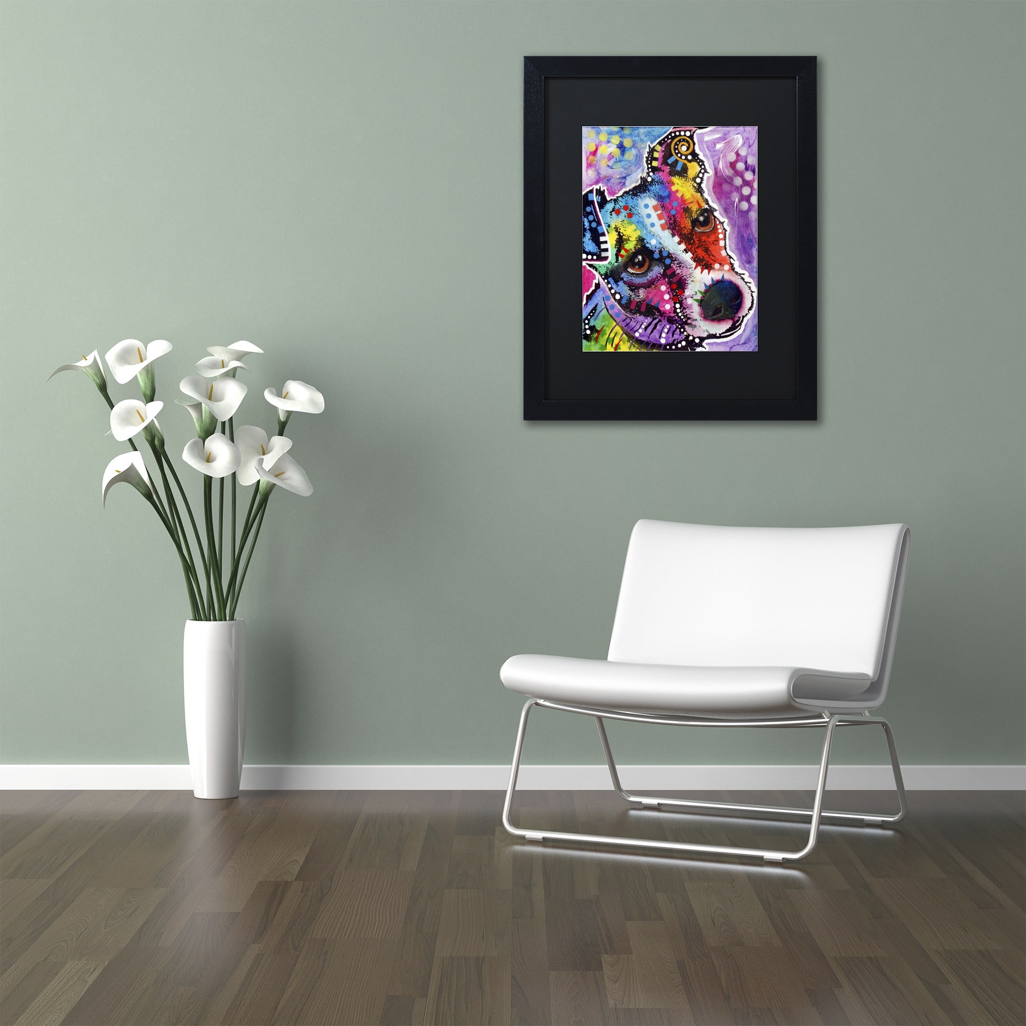 Trademark Fine Art "Dreamy Jack" Canvas Art by Dean Russo, Black Matte, Black Frame