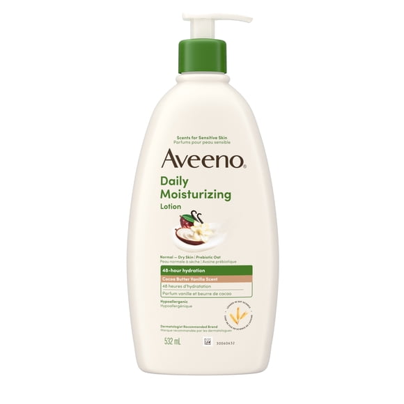 Aveeno Daily Moisturizing Lotion, Cocoa Butter Vanilla Scent 532 ml