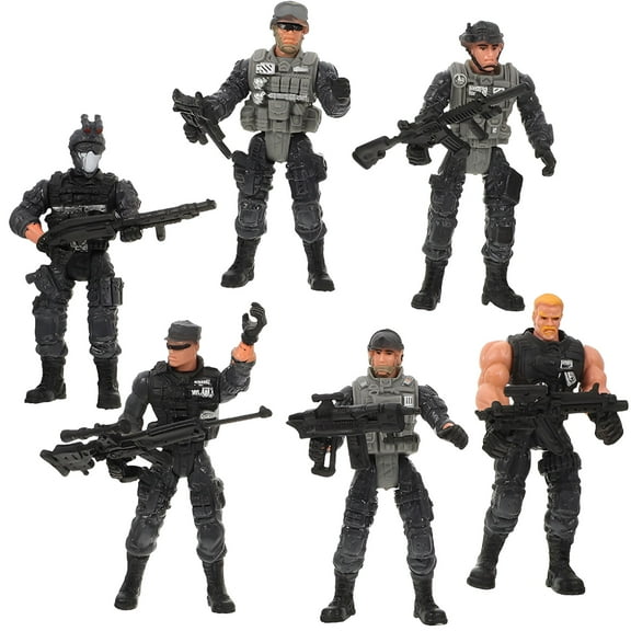 BESTSKY 6 Pcs Soldier Model Accessory Models Realistic Army Ranger Mini Soldiers Figures Dolls
