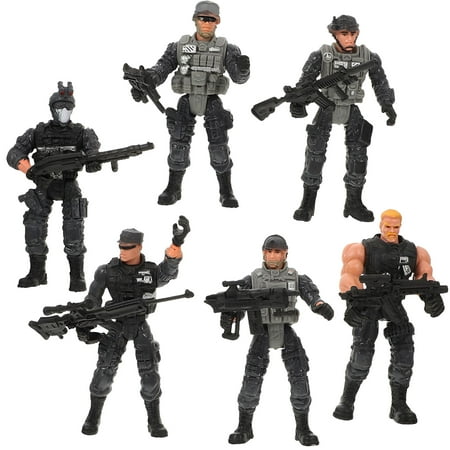 BESTSKY 2026 New 6Pcs Soldier Action Figures with Movable Joints Army Models Decoration for Playroom,Bedroom,Hobby Room,Classroom