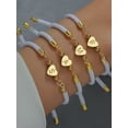 thumbnail image 5 of 1pc New Classic A-Z Heart Initial Letter Bracelet Women Simpel Adjustable Colorful Rope Bracelet For Women Jewelry Gift, 5 of 6