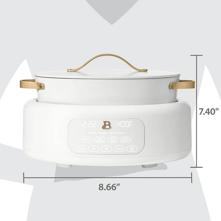 Beautiful 10 in 1 6 Qt Electric Multi Cooker White Icing by Drew Barrymore Walmart
