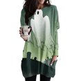 thumbnail image 1 of Halloween TIMIFIS Mode Automnale pour Femmes Robes d'Automne pour Femmes Grande Taille Col Rond Imprimé d'Halloween Manches Longues Robe Ample Robes de Retour à la Maison, 1 of 5