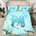 thumbnail image 2 of Feelyou Kids Cartoon Axolotl Full Size Sheets, Cartoon Letter M Bed Sheets, 4-Piece, 2 of 7
