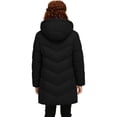 thumbnail image 3 of Wantdo Girl's Coat Recycled Winter Coat Warm Winter Jacket Hooded Puffer Coat Black 10/12, 3 of 8