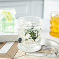 thumbnail image 1 of 4Pack Glasses Cute Ripple Retro Water Glass with Straw Ribbed Glassware Kitchen Coffee Juice Set, 1 of 7