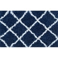 thumbnail image 3 of Jersey Shag Contemporary Diamond Navy and White Polypropylene Indoor Area Rug, 2'x3' Rectangle, 3 of 9