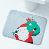 Holiday Time Santa Printed Non-Slip Memory Foam Bath Rug, Grey, 17" x 23"
