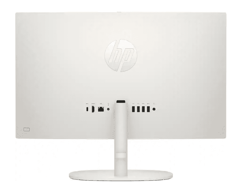 HP 21.5" FHD All-in-One Laptop Desktop Computer, Intel Quad-Core Processor, 16GB RAM 640GB Storage (128GB SSD+512GB External), Windows 11, Wired Keyboard & Mouse, PLUSERA Earphones, Cashmere White