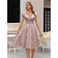 thumbnail image 5 of Women's Retro Floral Puff Sleeve Dress, 5 of 5