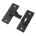 thumbnail image 5 of FONDOTIN 1 Pce Verrou pour Porte de Grange Serrures et Loquets Noir Acier Inoxydable Design Simple, 5 of 5