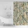thumbnail image 4 of Sage Green Yellow Botanical Shower Curtains for Bathroom Waterproof Fabric Bath Curtains Decor Bath Tub Curtain Spring Summer Vintage Decorative Shower Curtain Sets with 12 Hooks, 72x72 Inch, 4 of 6