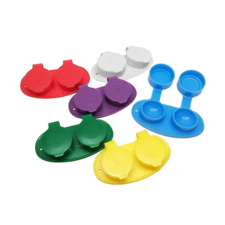 Flip Top Contact Lens Cases, Flat Bed, Deep Well, 12/pack, assorted