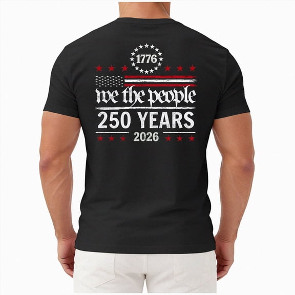 mgoYE 4th of July Shirts for Men 1776-2026 Tee Vintage Distressed American Flag Short Sleeve Shirt(Black,L)